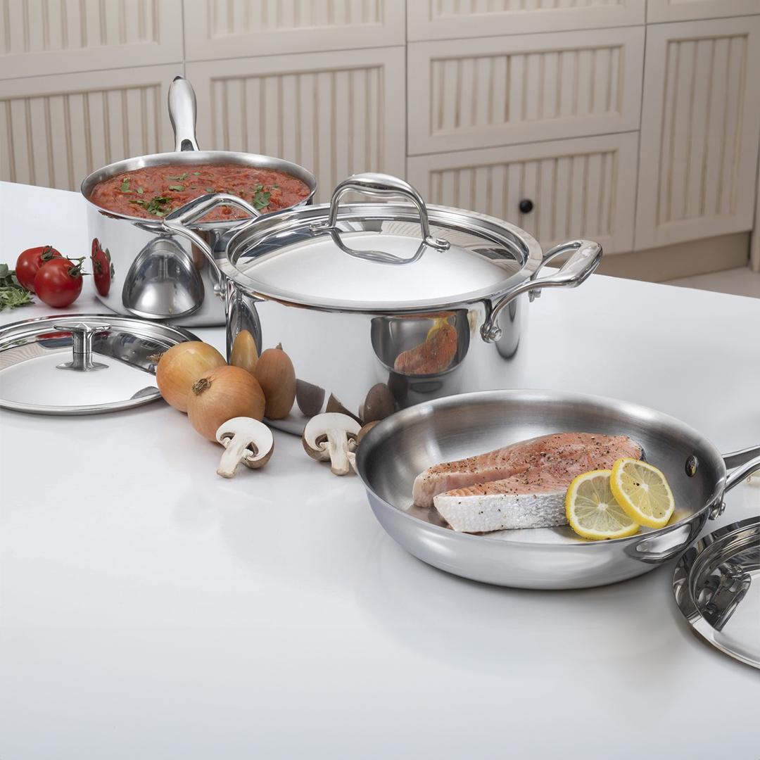 Set de Bucătărie de Inox 5 Piese + Set de Cuțite Cadou Set de Bucătărie de Inox 5 Piese + Set de Cuțite Cadou
